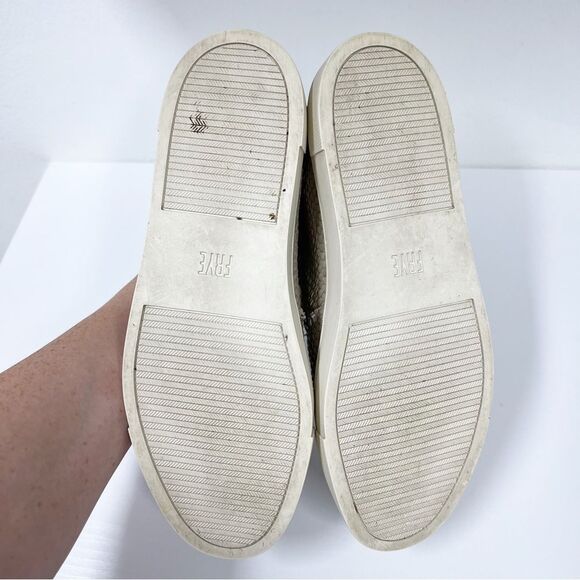 Frye Ivy Fray Woven Slip On Sneaker 8 Cement - Picture 5 of 5